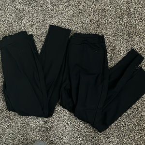 2 Pair Forever 21 Black Ponte Pant, worn